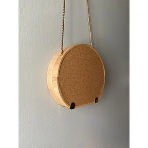 NWOT Blue Ribbon Objects Wooden Purse Handmade Box Bag Crossbody